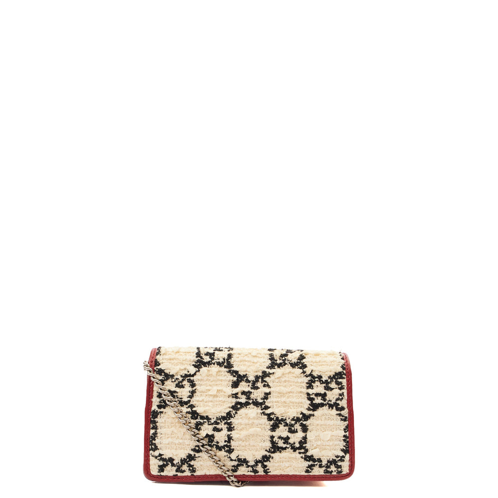 Gucci Mini Bag Dionysus - Super Mini in White, Fabric — Back View