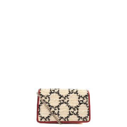 Gucci Mini Bag Dionysus - Super Mini in White, Fabric — Back View
