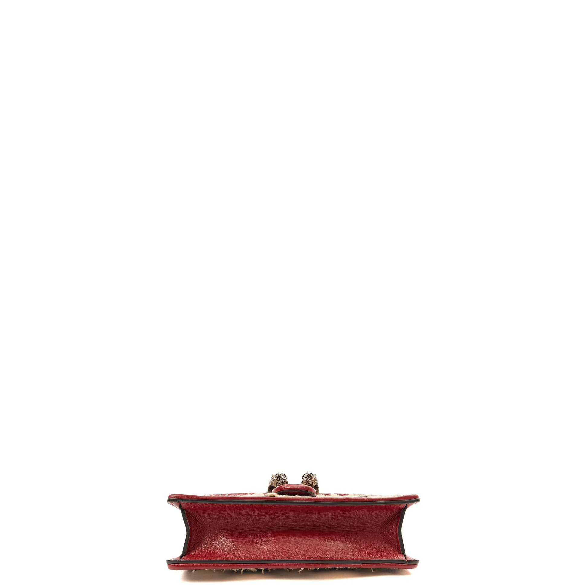 Gucci Mini Bag Dionysus - Super Mini in White, Fabric — Top View