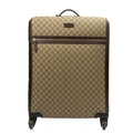 Gucci Wheeled Savoy Suitcase in Neutral, Leather — Front View