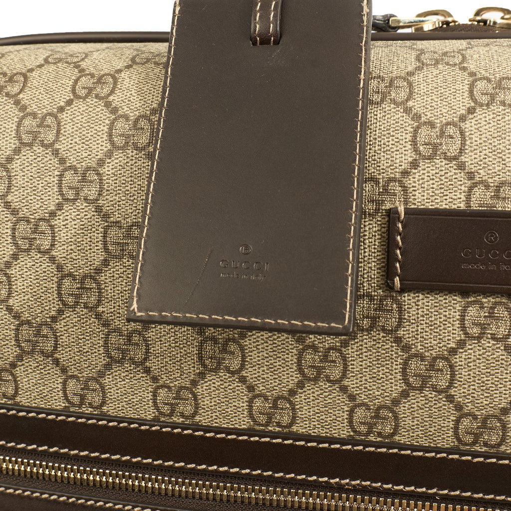 Gucci Wheeled Savoy Suitcase in Neutral, Leather — Alternate View 8
