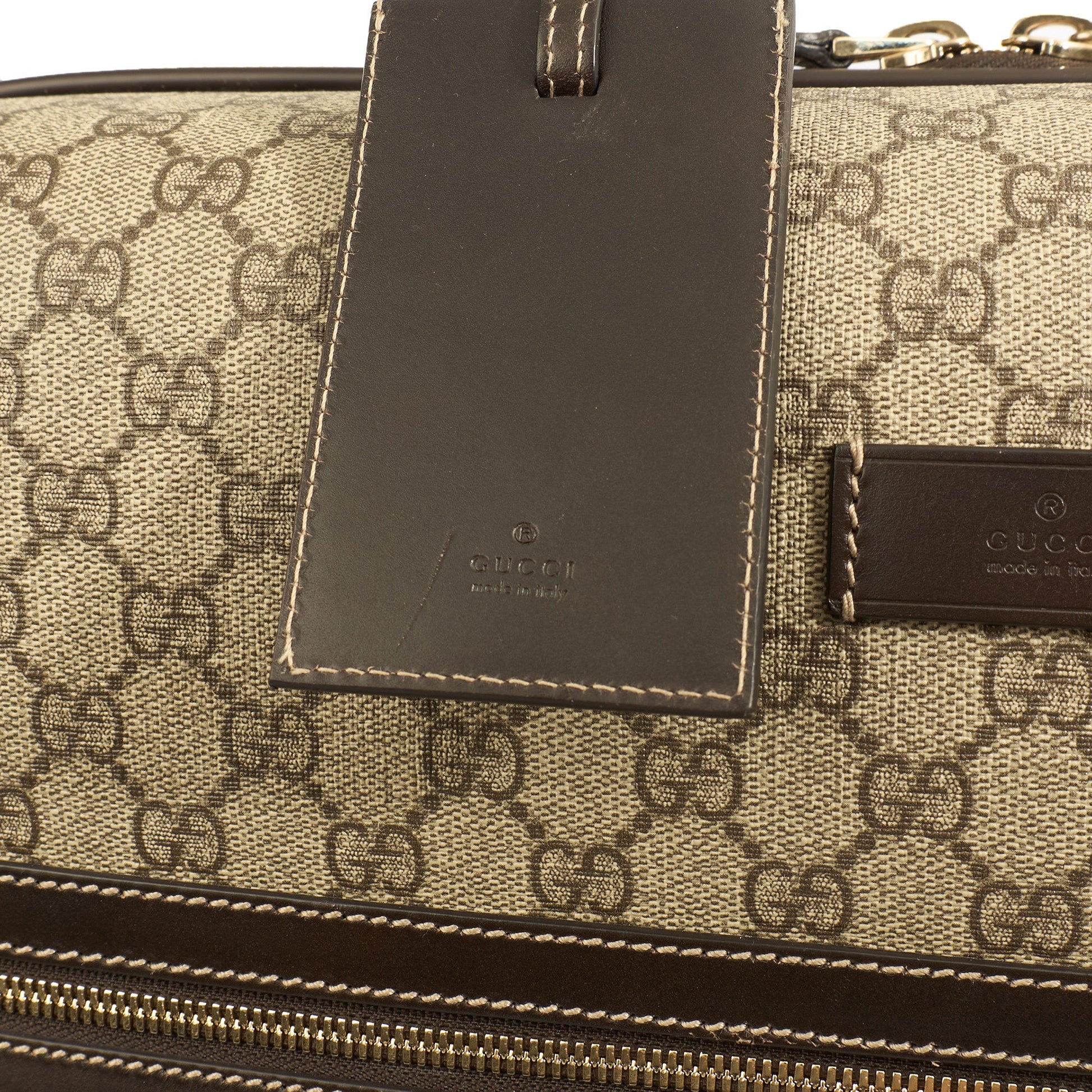 Gucci Wheeled Savoy Suitcase in Neutral, Leather — Alternate View 8