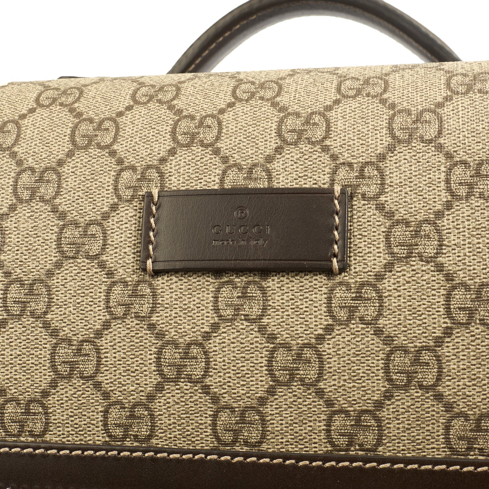 Gucci Wheeled Savoy Suitcase in Neutral, Leather — Lifestyle View