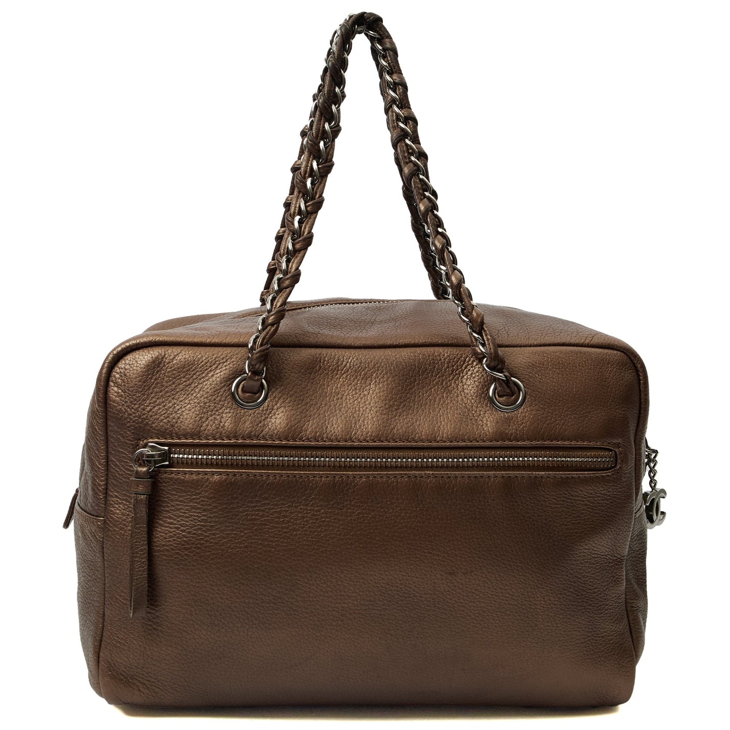 Chanel Shoulder Bag Luxe Ligne Tote in Metallic, Leather — Alternate View 13