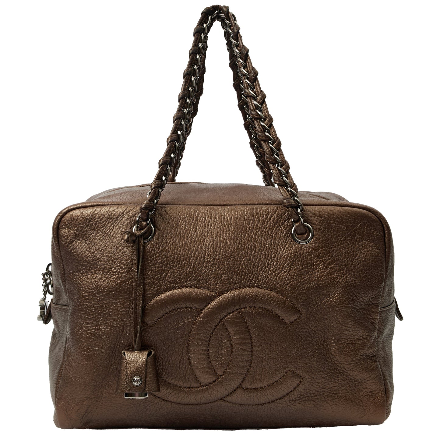Chanel Shoulder Bag Luxe Ligne Tote in Metallic, Leather — Alternate View 21