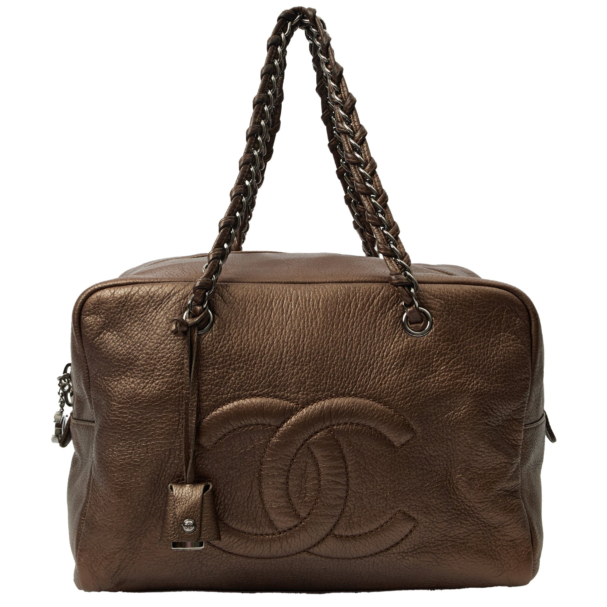 Chanel Shoulder Bag Luxe Ligne Tote in Metallic, Leather — Alternate View 21