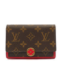Louis Vuitton Purse Flore Compact Wallet in Monogram, Canvas — Front View