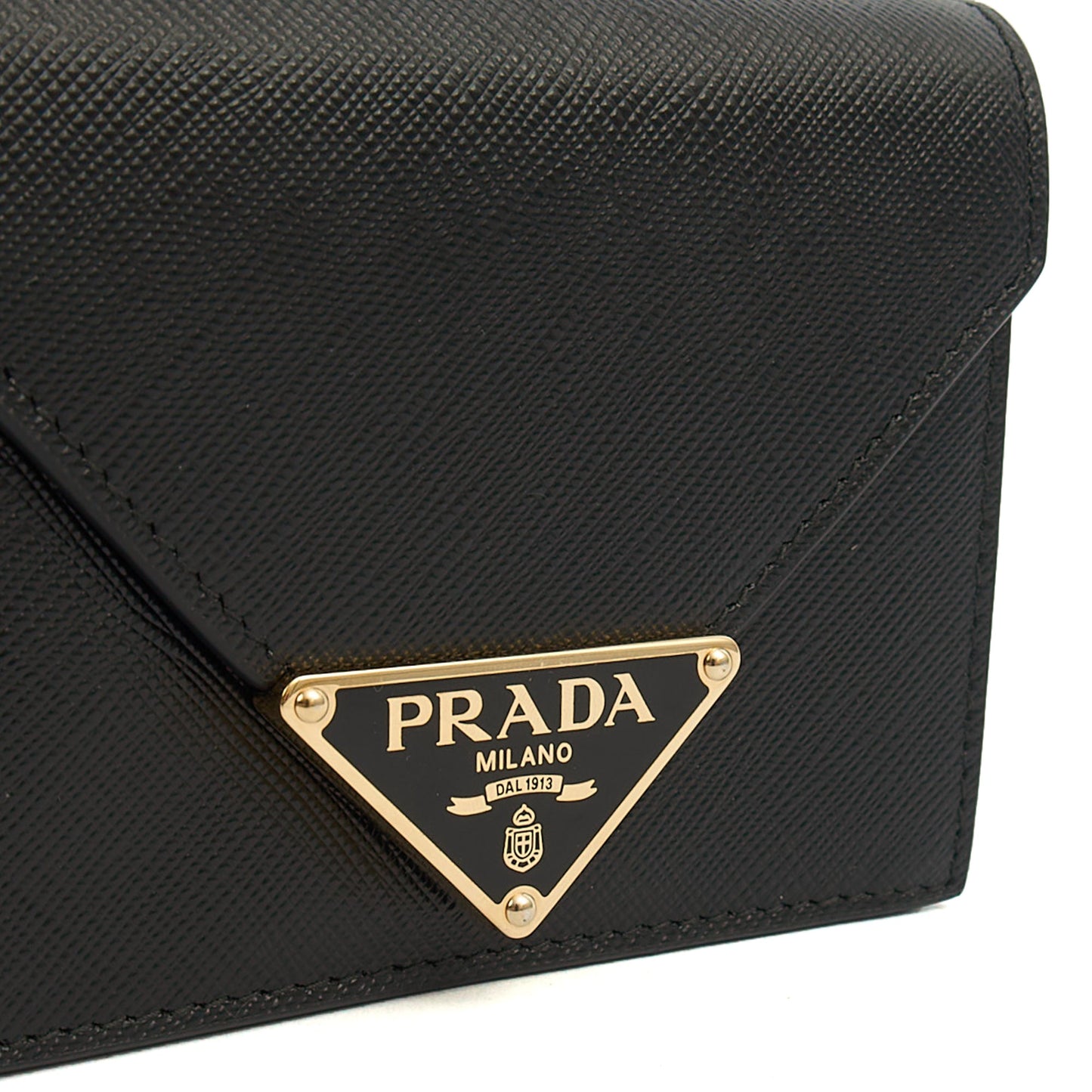 Prada Cross Body Saffiano Crossbody - Mini in Black, Calfskin — Lifestyle View