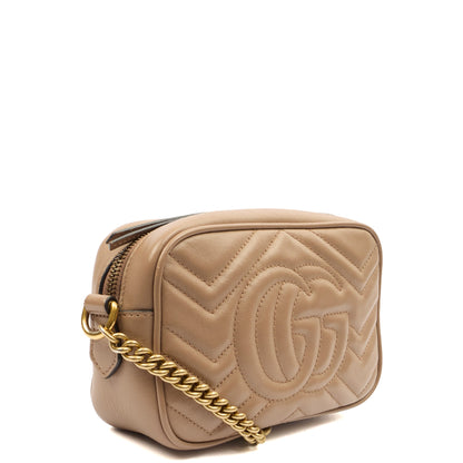 Gucci Shoulder Bag Marmont Shoulder Bag - Mini in Brown, Leather — Side View