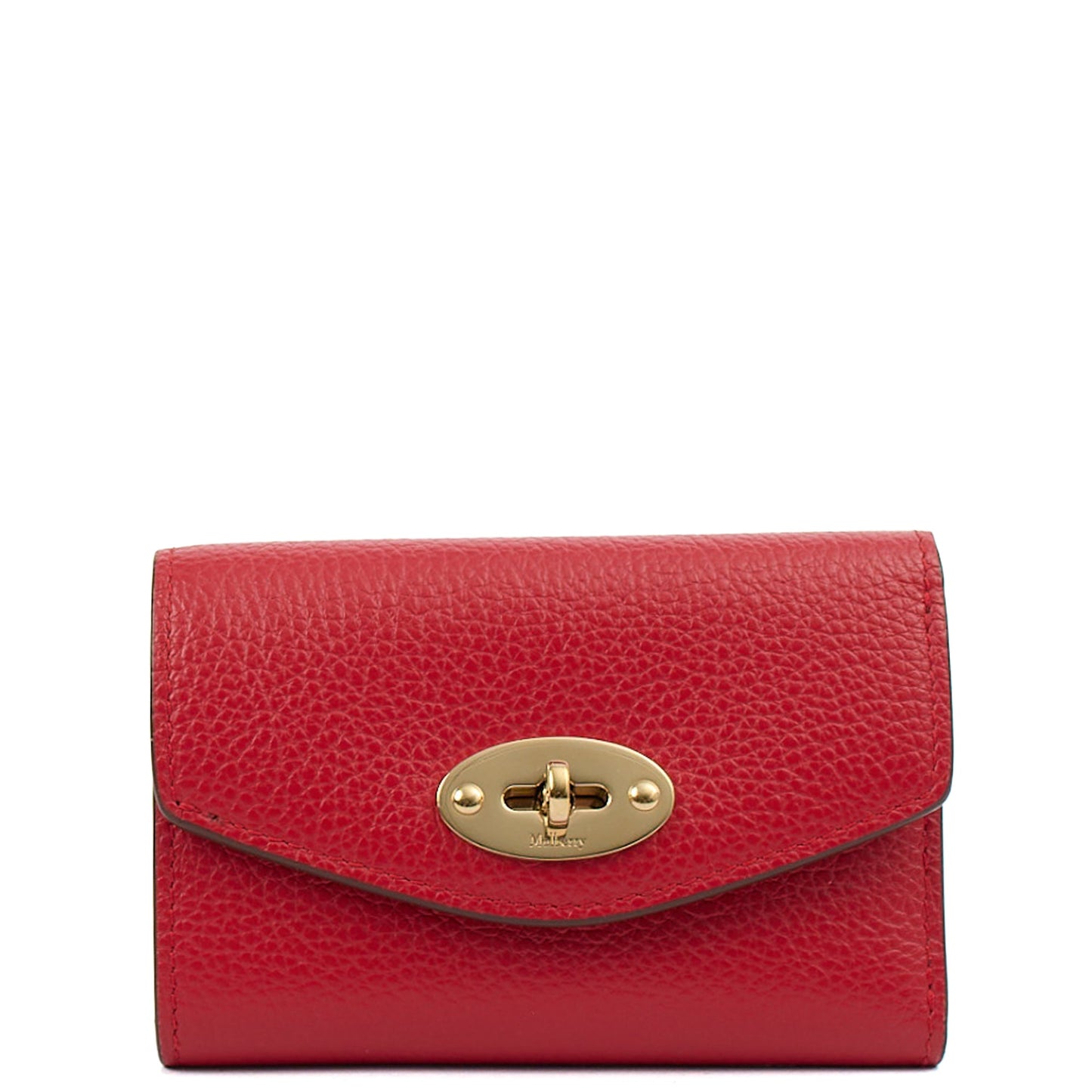 Mulberry Wallet Darley Wallet in Scarlet Red, Calfskin Leather — Front View