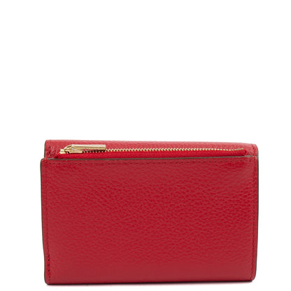 Mulberry Wallet Darley Wallet in Scarlet Red, Calfskin Leather — Top View