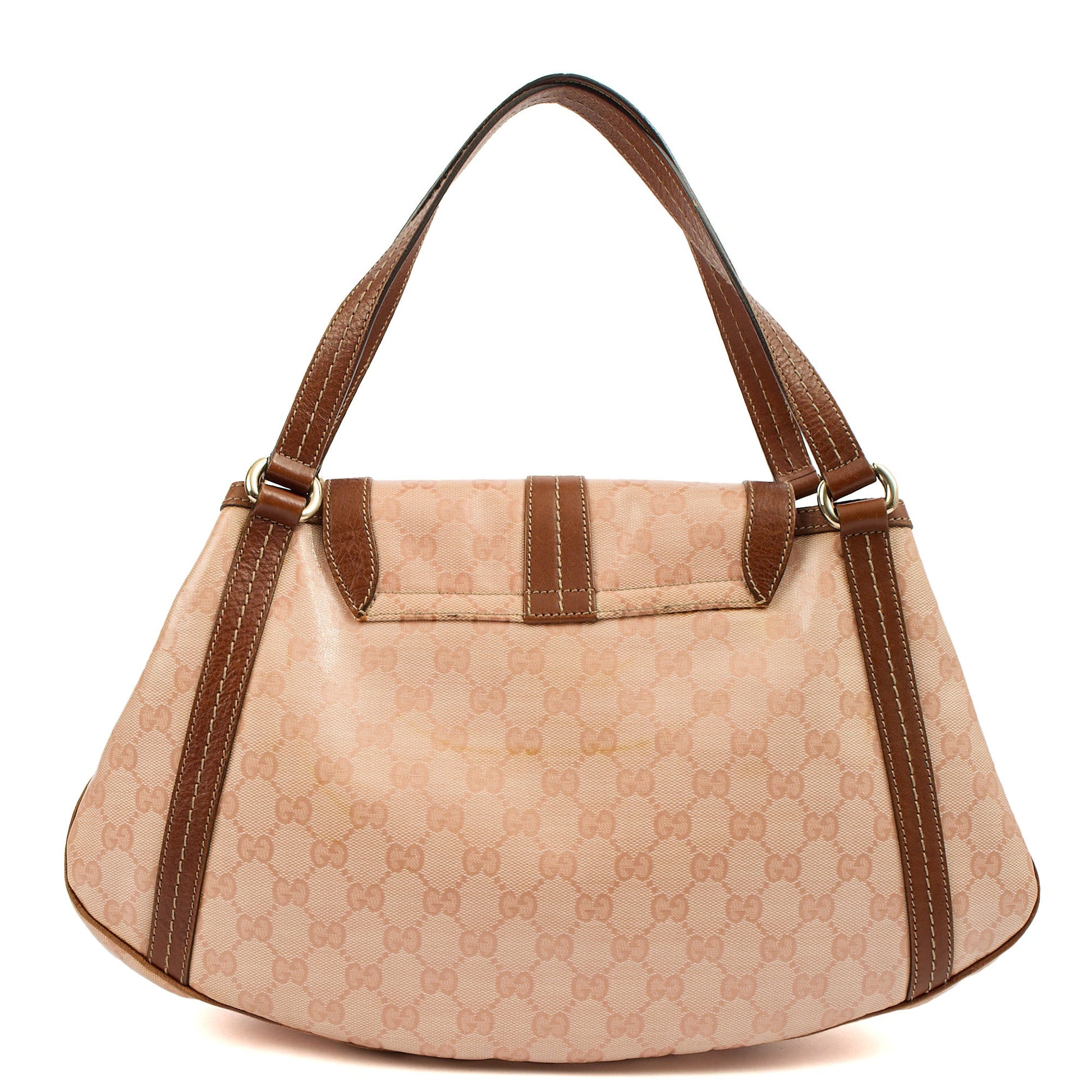 Gucci Hysteria Hobo - Medium in GG Supreme, Patent Leather — Top View