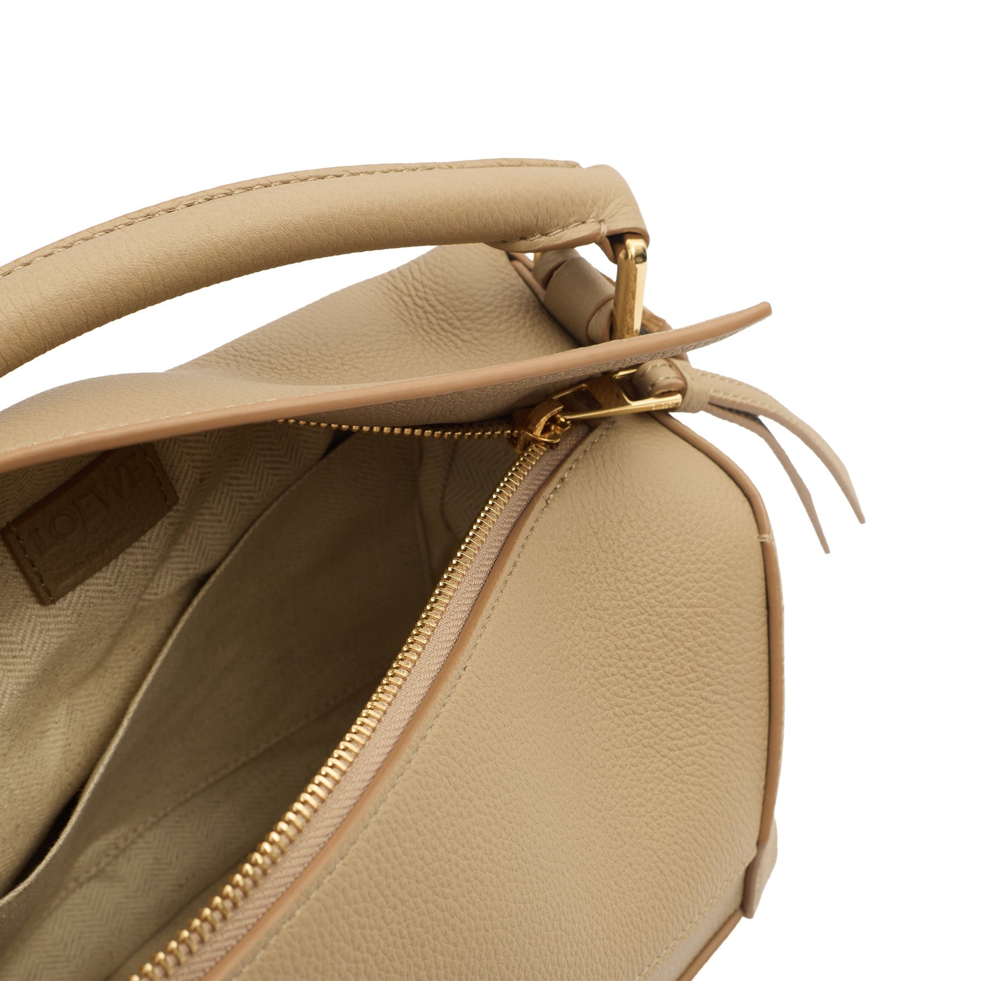 Loewe Cross Body Puzzle - Small in Neutral, Leather — Detail View