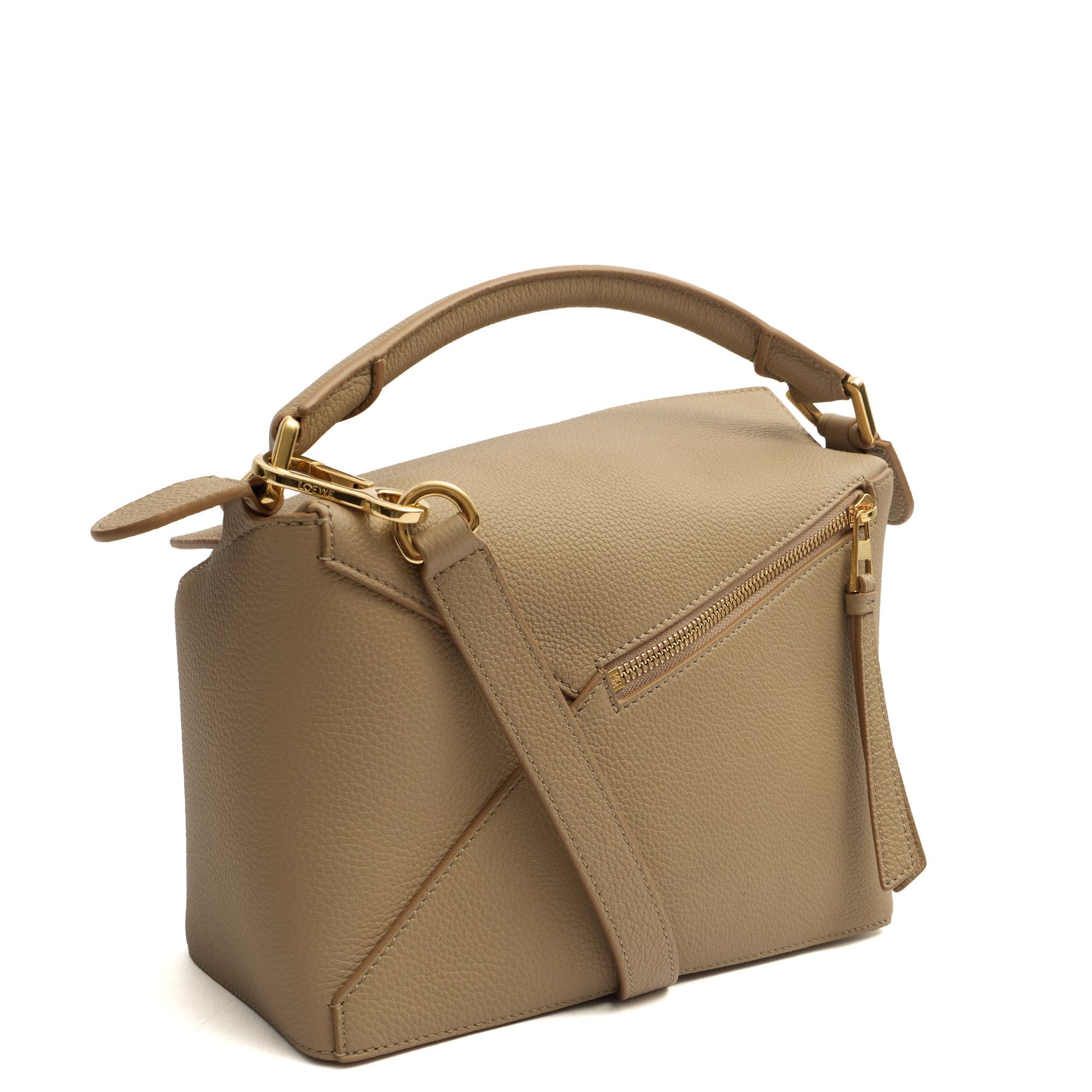 Loewe Cross Body Puzzle - Small in Neutral, Leather — Side View