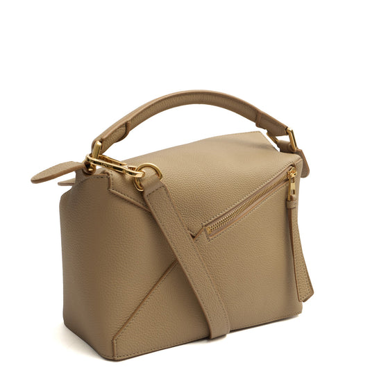 Loewe Cross Body Puzzle - Small in Neutral, Leather — Side View