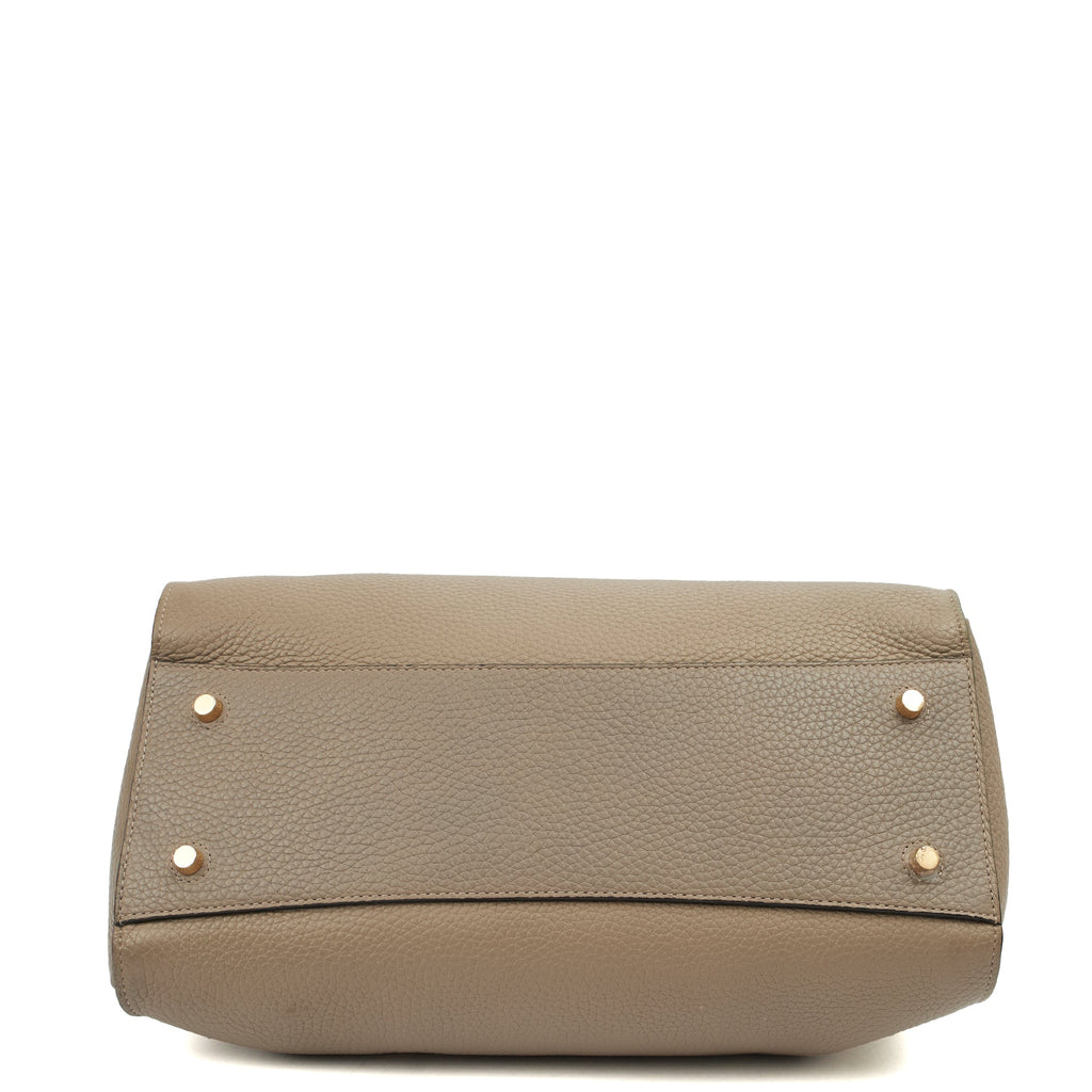 Mulberry Tote Iris - Large in Solid Grey, Calfskin Leather — Top View
