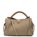 Mulberry Tote Iris - Large in Solid Grey, Calfskin Leather — Front View