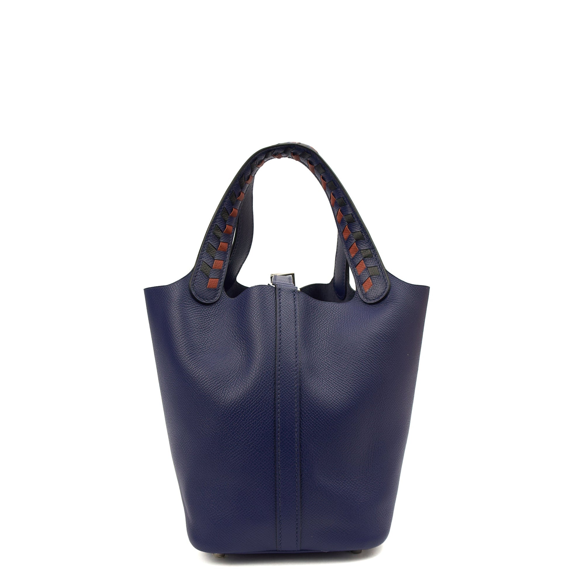 Hermes Picotin 18 in Bleu Encre, Epsom Leather — Back View