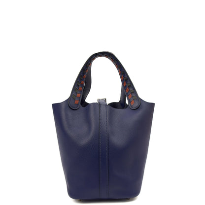 Hermes Picotin 18 in Bleu Encre, Epsom Leather — Alternate View 12