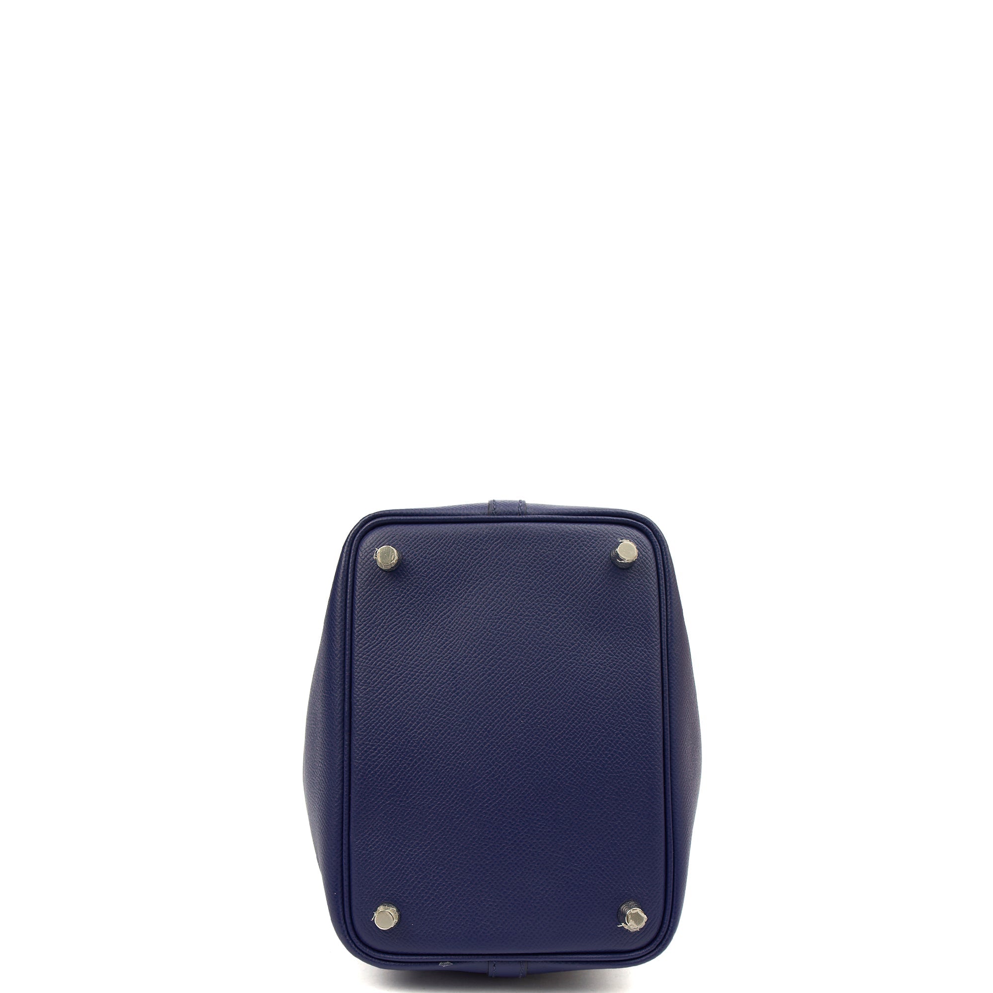 Hermes Picotin 18 in Bleu Encre, Epsom Leather — Top View