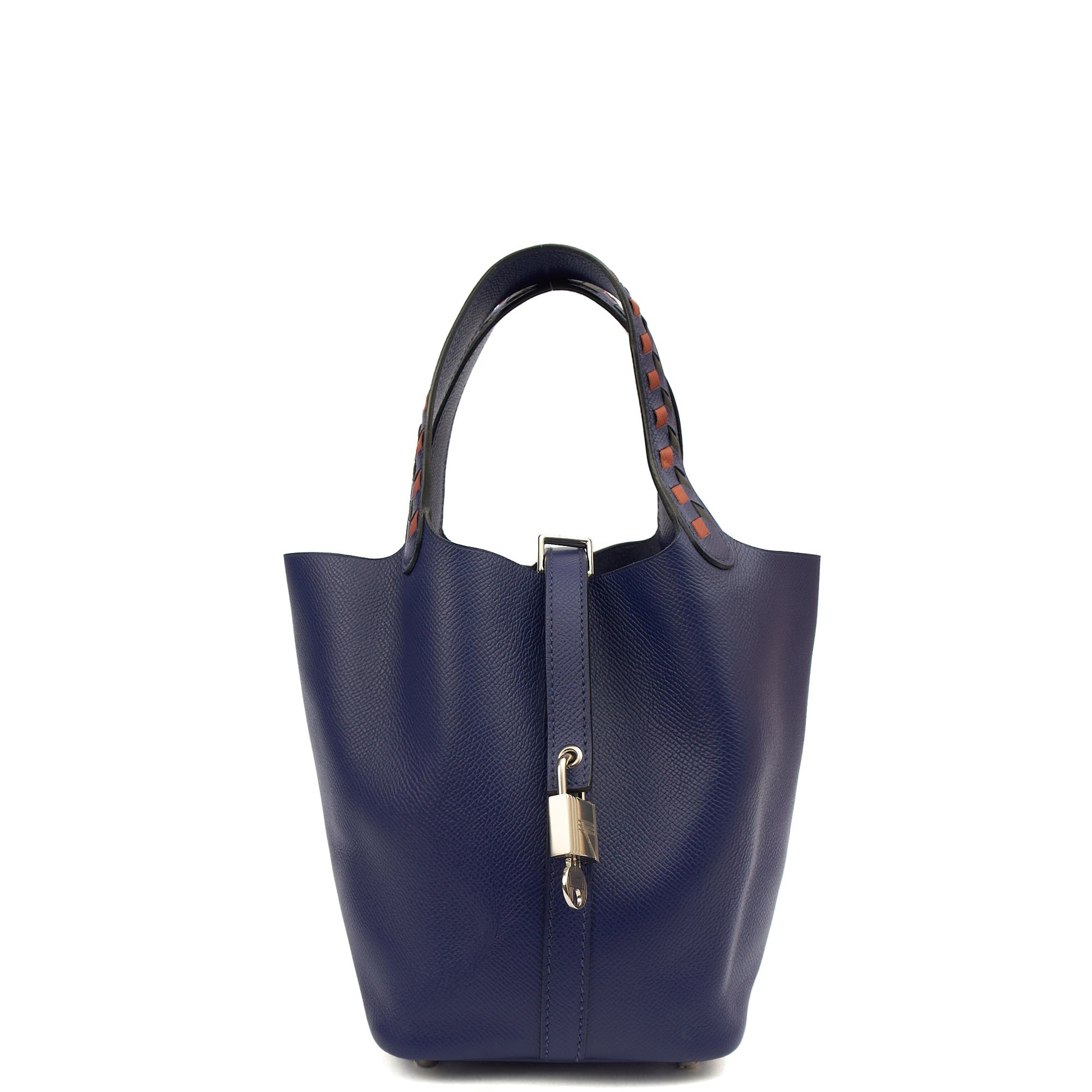 Hermes Picotin 18 in Bleu Encre, Epsom Leather — Front View