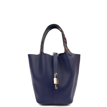 Hermes Picotin 18 in Bleu Encre, Epsom Leather — Alternate View 10