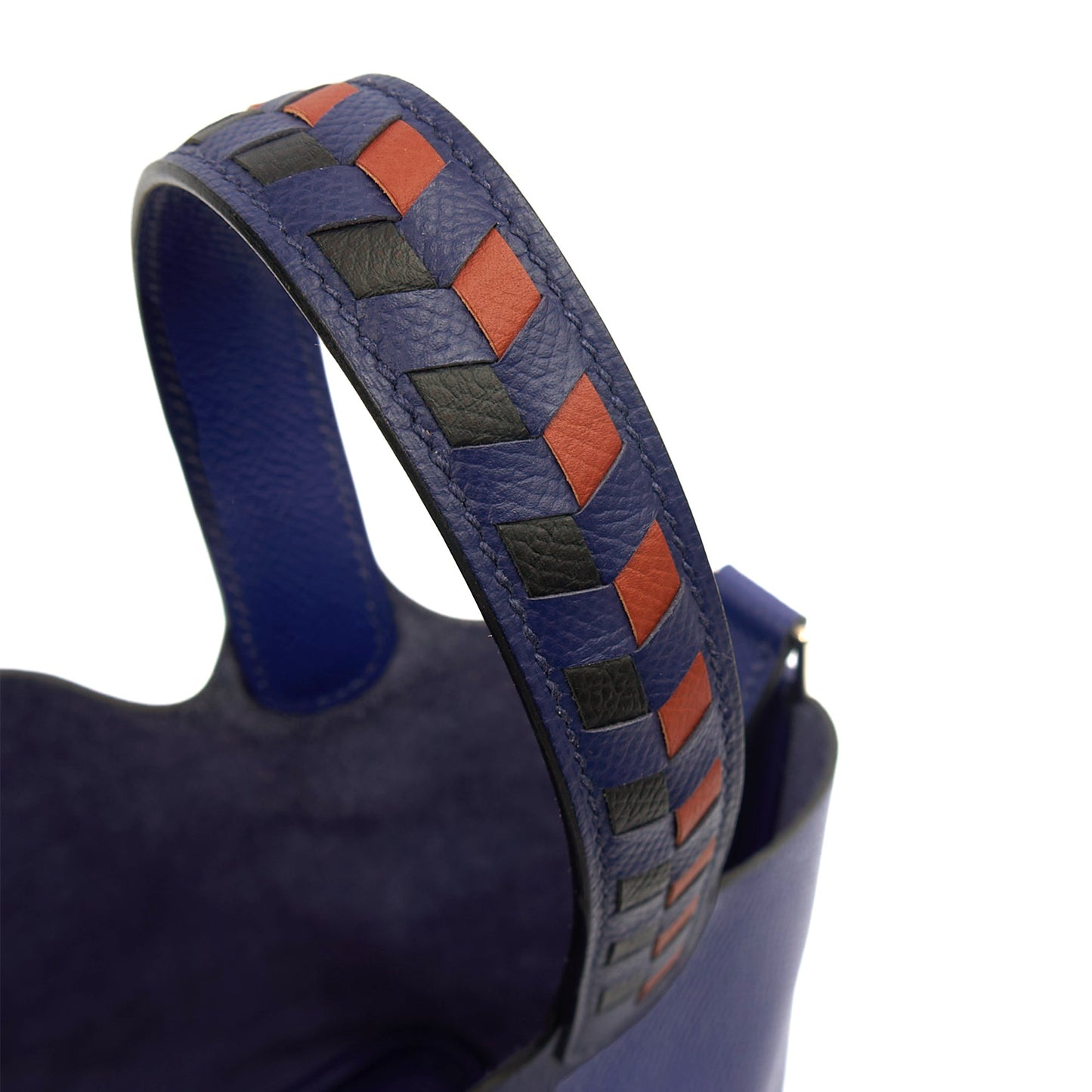 Hermes Picotin 18 in Bleu Encre, Epsom Leather — Detail View