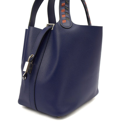 Hermes Picotin 18 in Bleu Encre, Epsom Leather — Alternate View 16