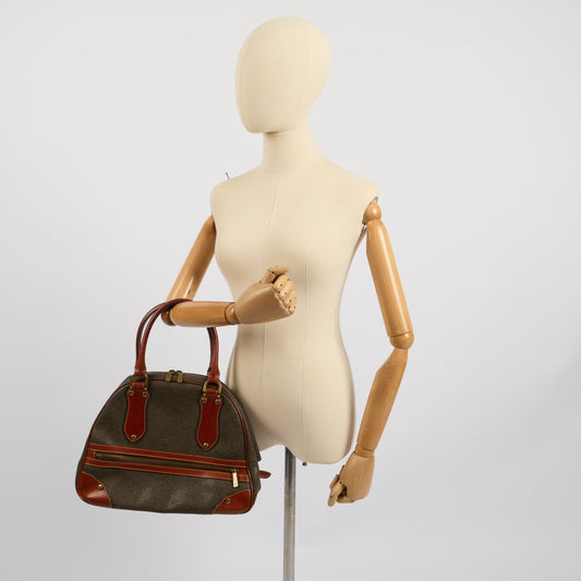 Mulberry Tote Scotchgrain Bowler - Small in Green, Scotchgrain — Side View