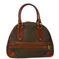 Mulberry Tote Scotchgrain Bowler - Small in Green, Scotchgrain — Front View