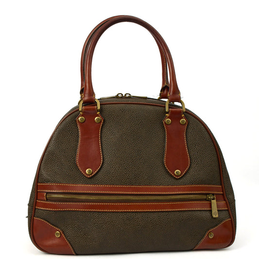 Mulberry Tote Scotchgrain Bowler - Small in Green, Scotchgrain — Front View