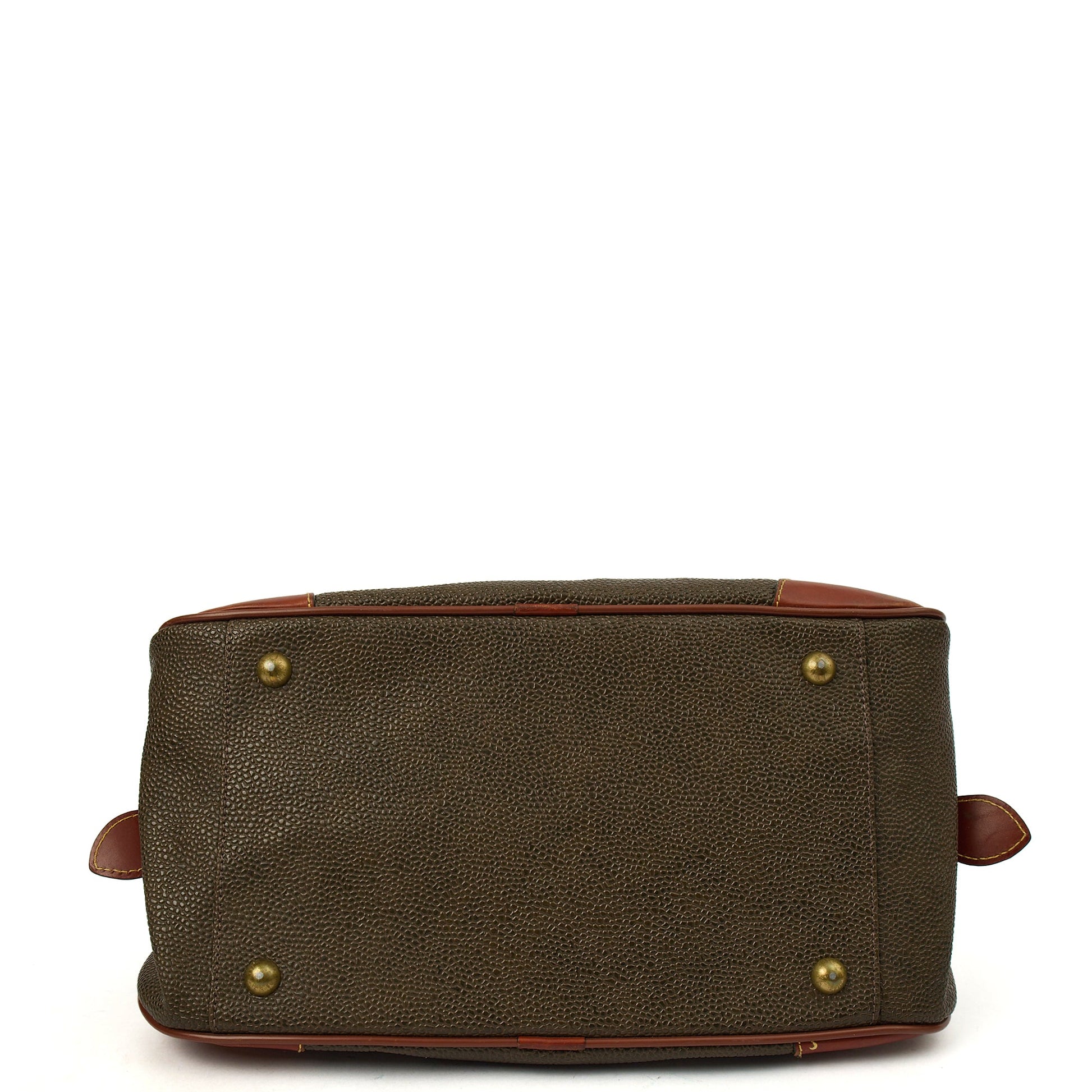 Mulberry Tote Scotchgrain Bowler - Small in Green, Scotchgrain — Detail View