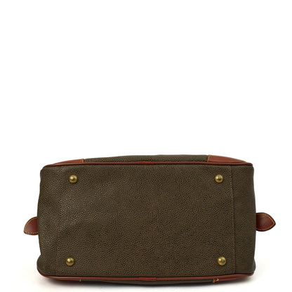 Mulberry Tote Scotchgrain Bowler - Small in Green, Scotchgrain — Detail View