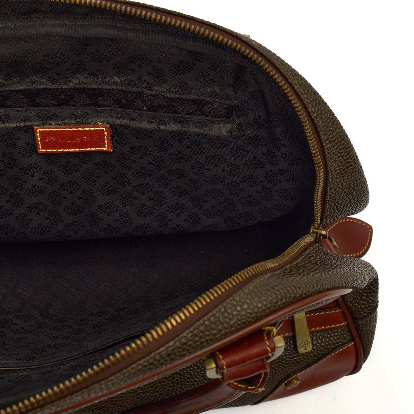 Mulberry Tote Scotchgrain Bowler - Small in Green, Scotchgrain — Alternate View 7