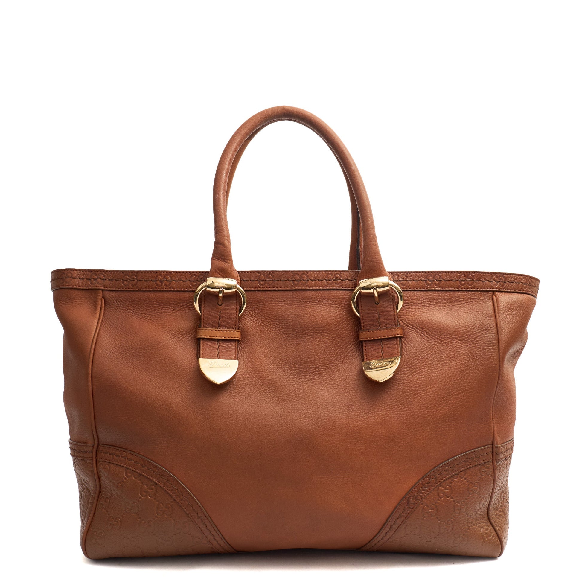 Gucci Tote Tote in Brown, Leather — Front View