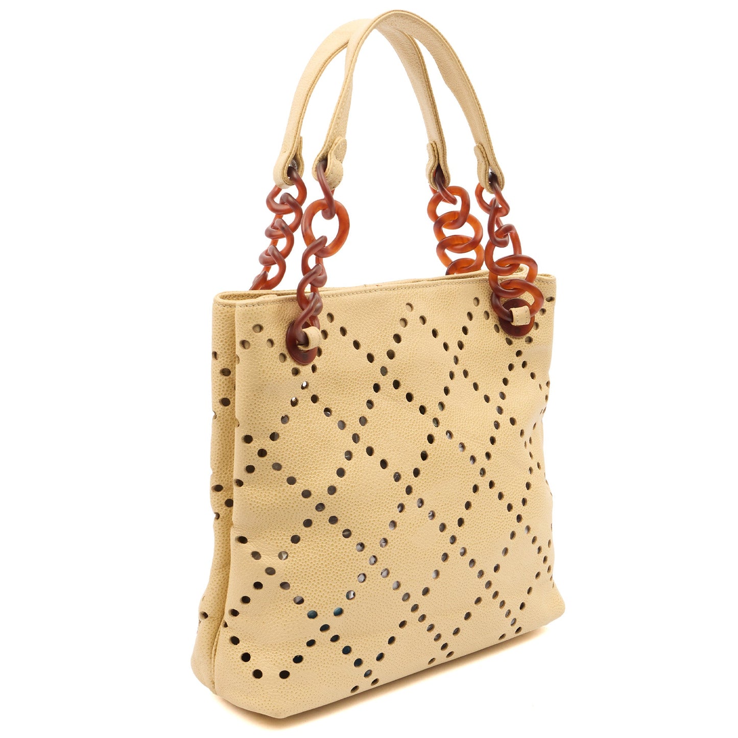 Chanel Tote Vintage Tote in Neutral, Caviar Leather — Alternate View 18