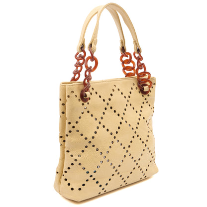 Chanel Tote Vintage Tote in Neutral, Caviar Leather — Alternate View 18