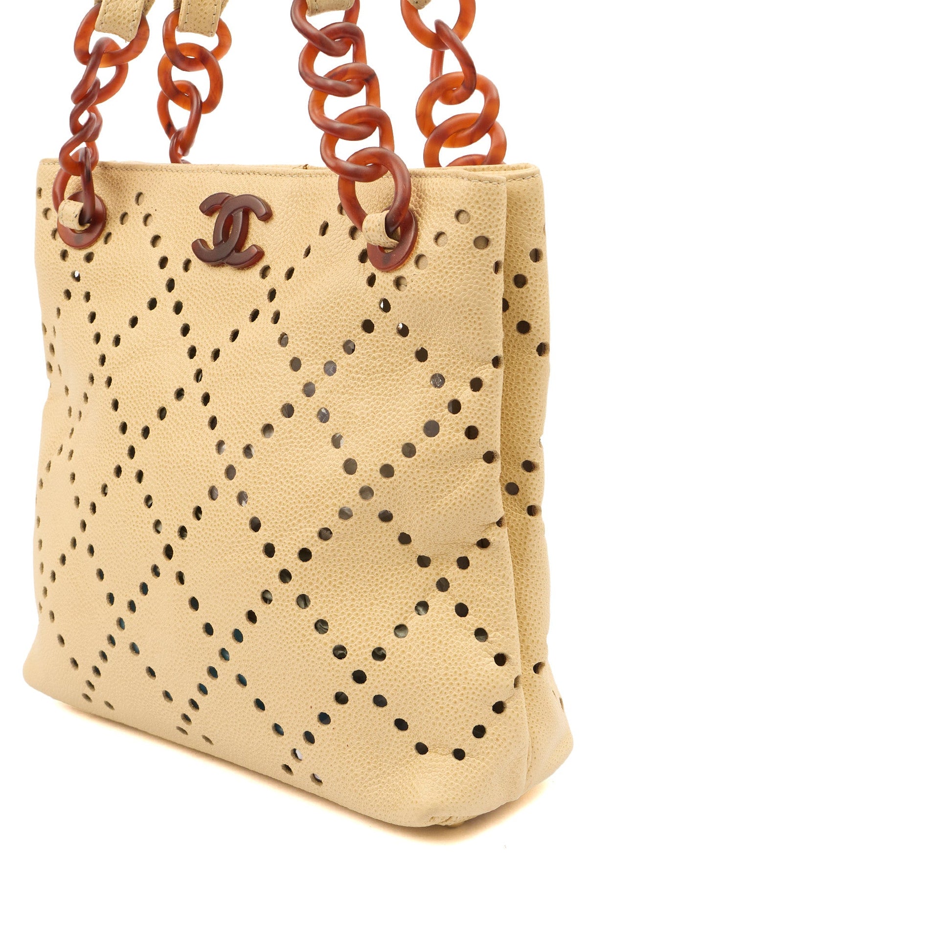 Chanel Tote Vintage Tote in Neutral, Caviar Leather — Alternate View 21