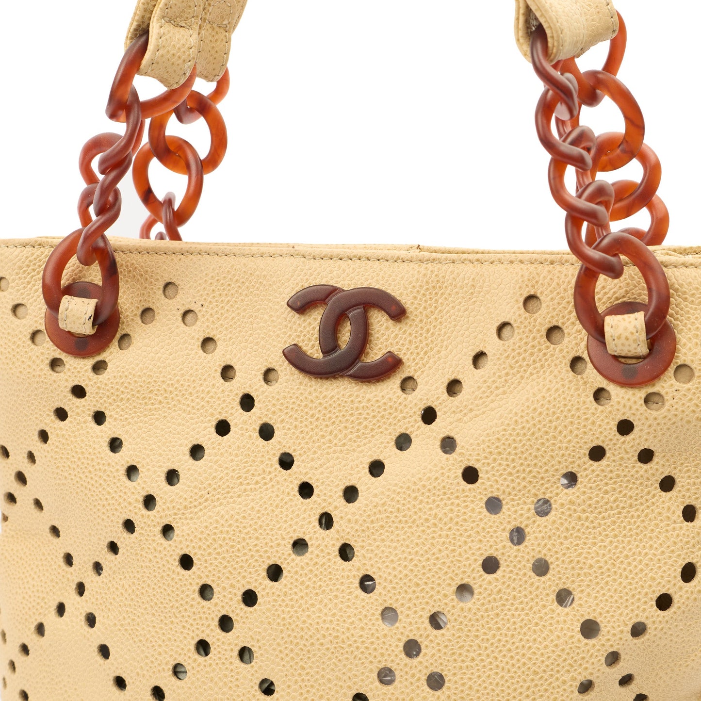 Chanel Tote Vintage Tote in Neutral, Caviar Leather — Alternate View 22