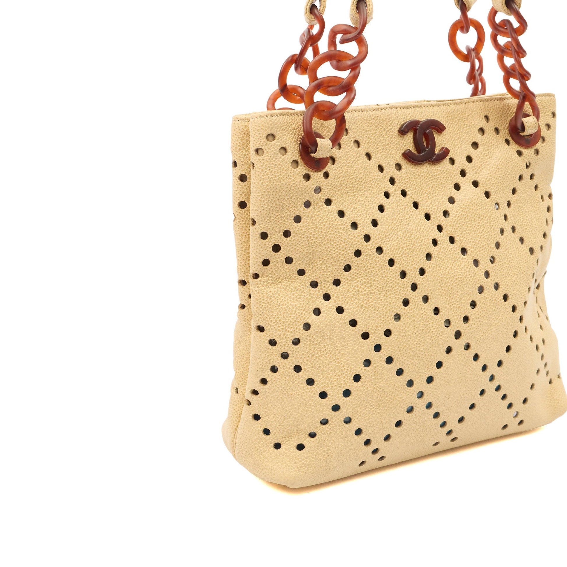 Chanel Tote Vintage Tote in Neutral, Caviar Leather — Alternate View 23