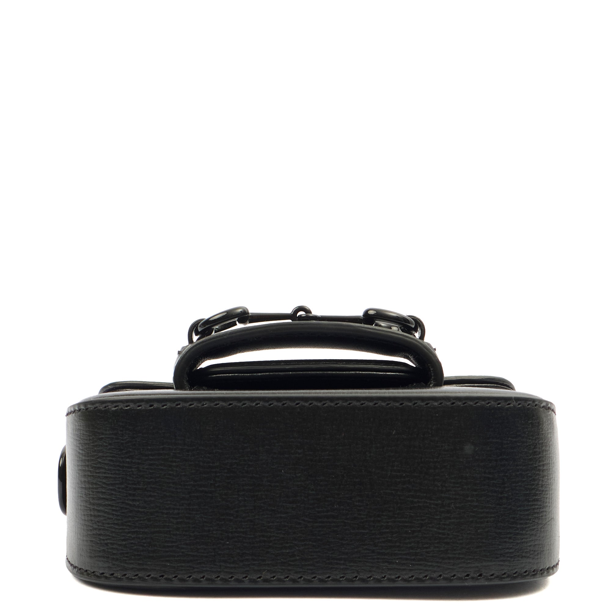 Gucci Cross Body Horsebit 1955 - Mini in Black, Leather — Top View