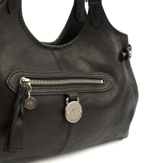 Mulberry Tote Somerset Tote in Black, Calfskin Leather — Side View