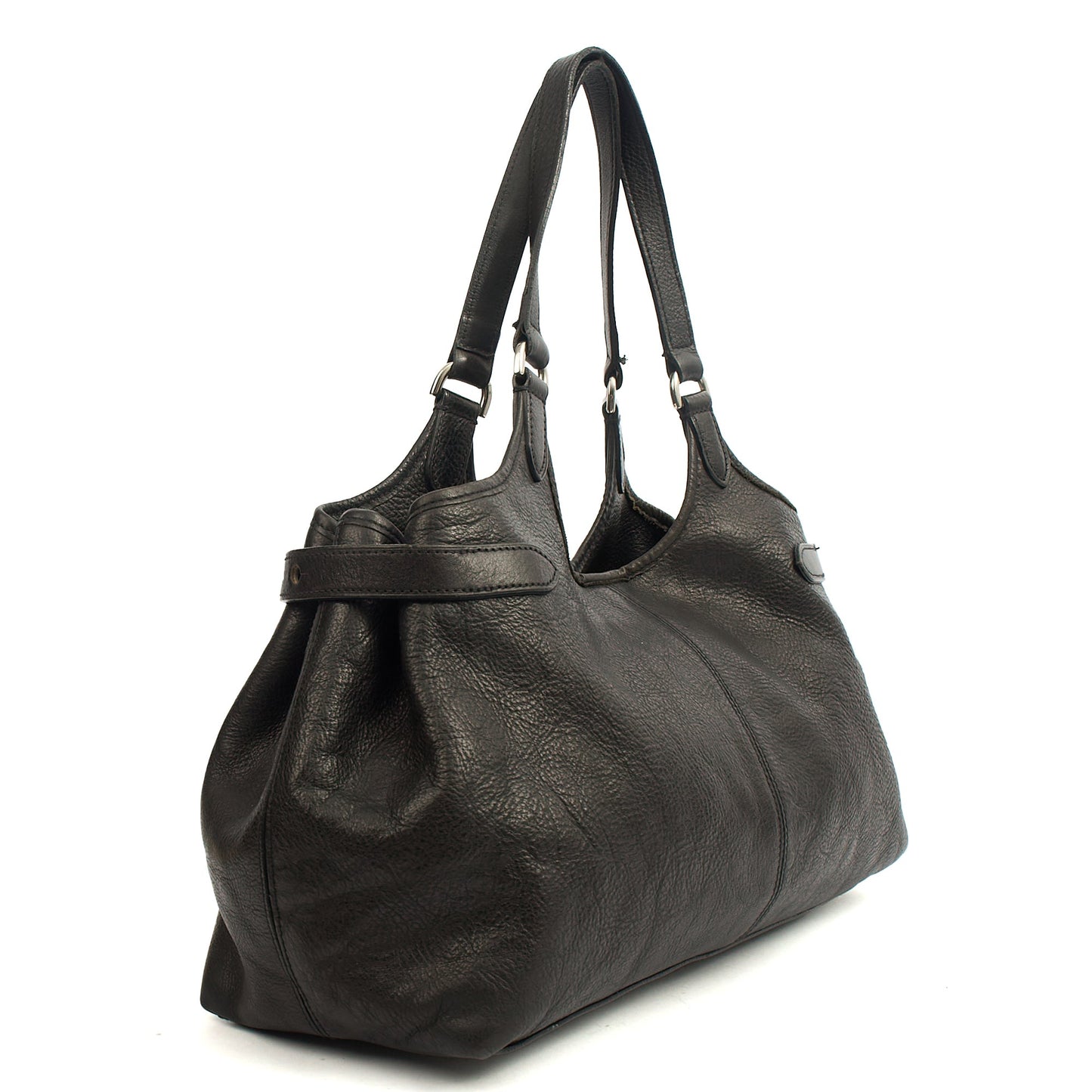 Mulberry Tote Somerset Tote in Black, Calfskin Leather — Back View