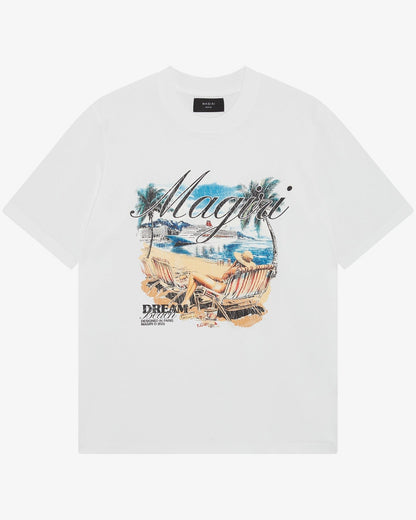Magiri Dream Beach Printed T-Shirt 'White' — White — Size S — Front View