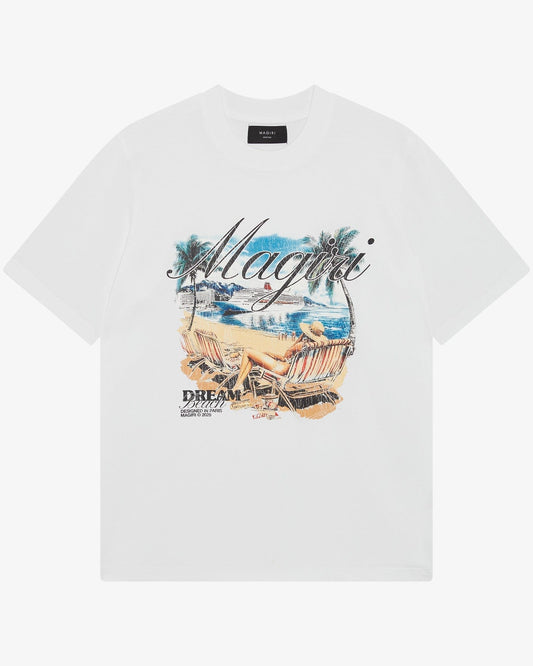 Magiri Dream Beach Printed T-Shirt 'White' — White — Size S — Front View