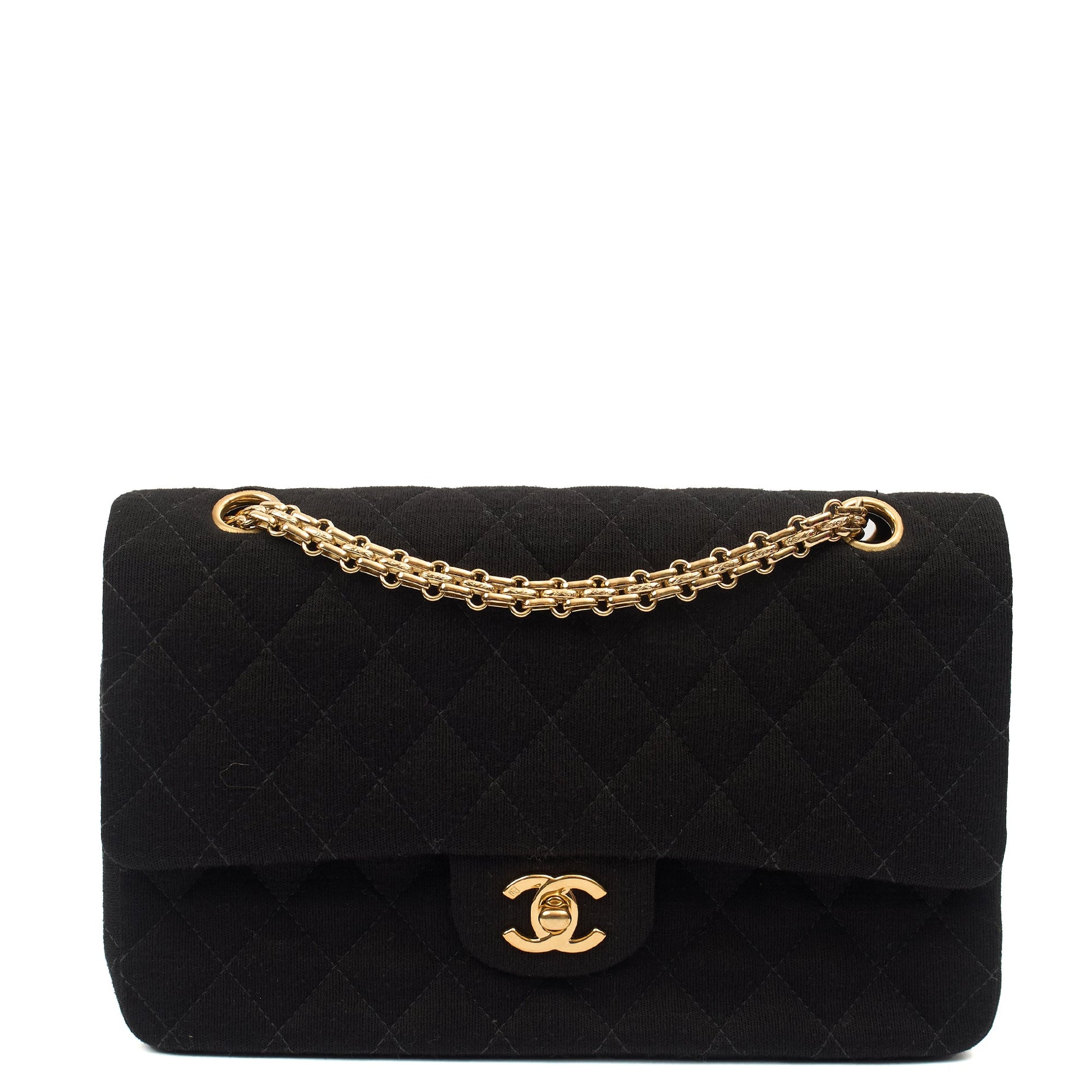 Chanel Shoulder Bag Classic Double Flap - Medium in Black, Fabric — Alternate View 19