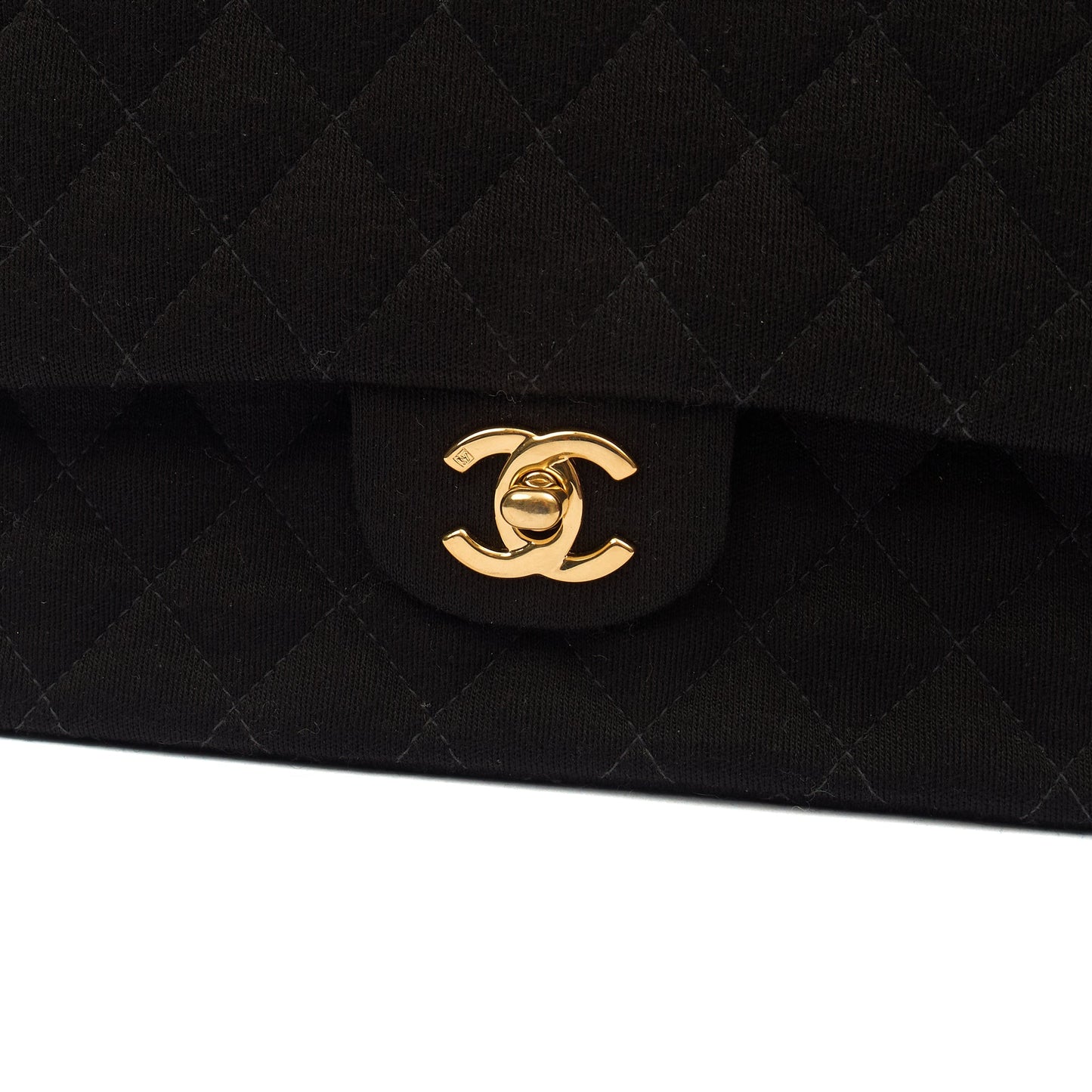 Chanel Shoulder Bag Classic Double Flap - Medium in Black, Fabric — Alternate View 15