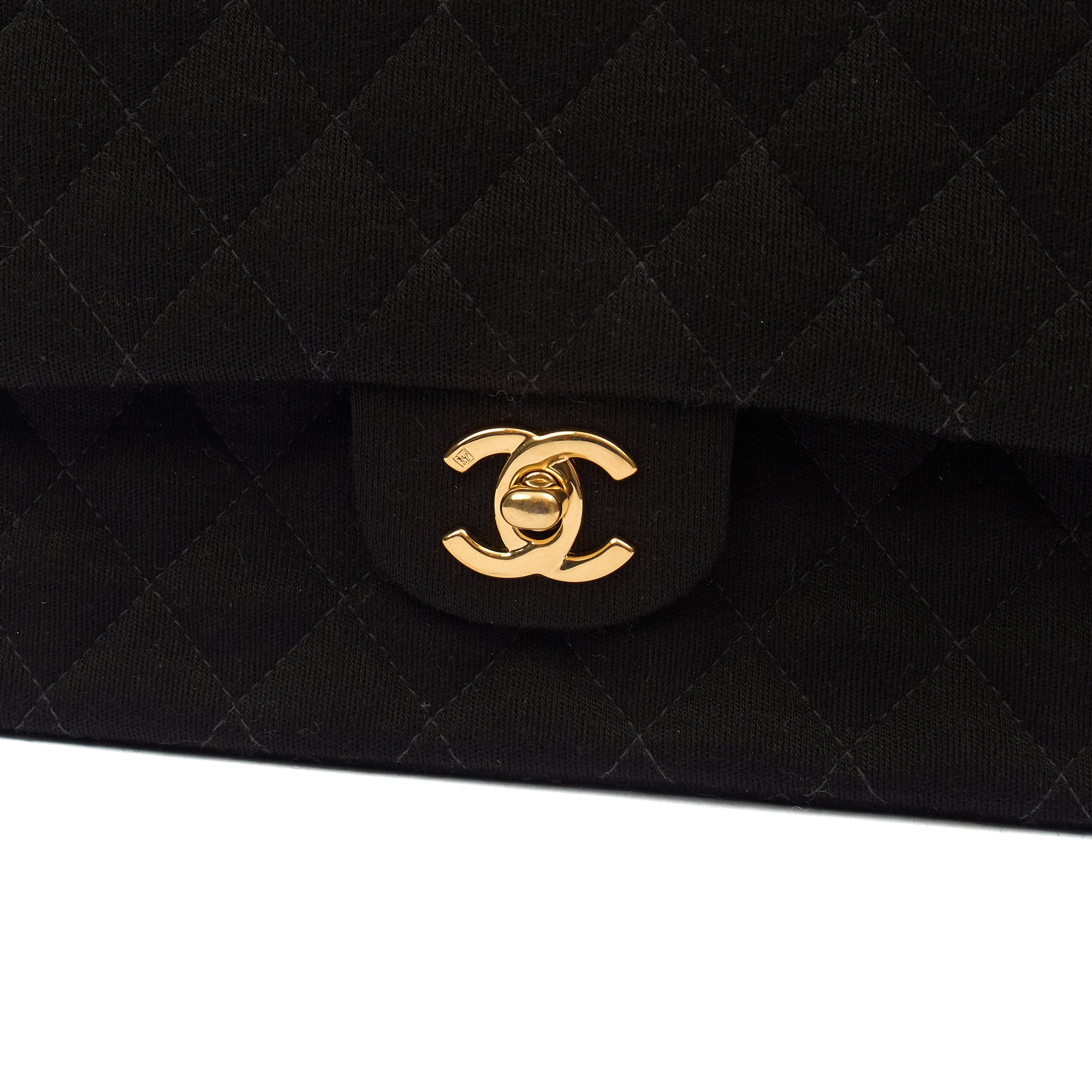 Chanel Shoulder Bag Classic Double Flap - Medium in Black, Fabric — Alternate View 15