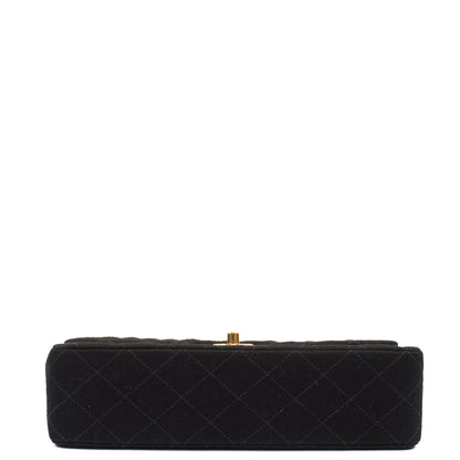 Chanel Shoulder Bag Classic Double Flap - Medium in Black, Fabric — Alternate View 13