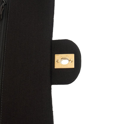 Chanel Shoulder Bag Classic Double Flap - Medium in Black, Fabric — Alternate View 8